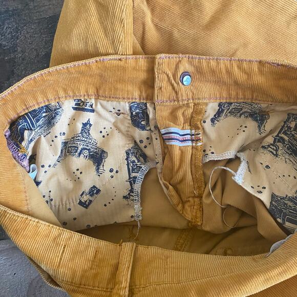 Anthropologie Pilcro & the Letterpress Stet Corduroy Pants Mustard Yellow Sz 28 - Picture 4 of 6